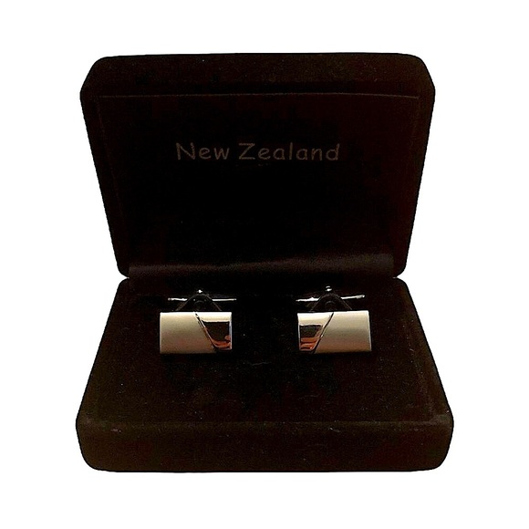 Other - Two-tone Cuff Links, Bullet Back in Polished and Brushed Silver, NWOT‎